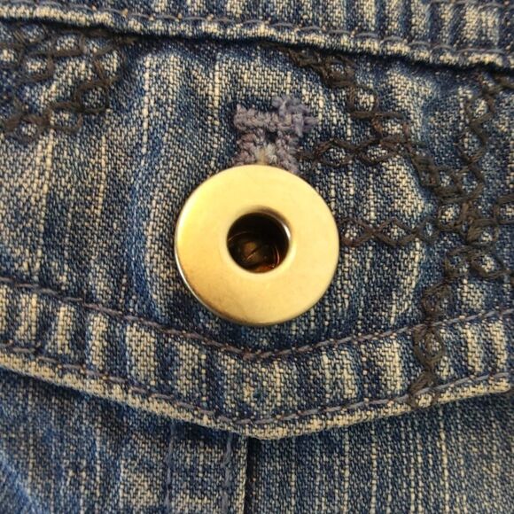 Classic elements denim button front embroidered jacket - Picture 5 of 11